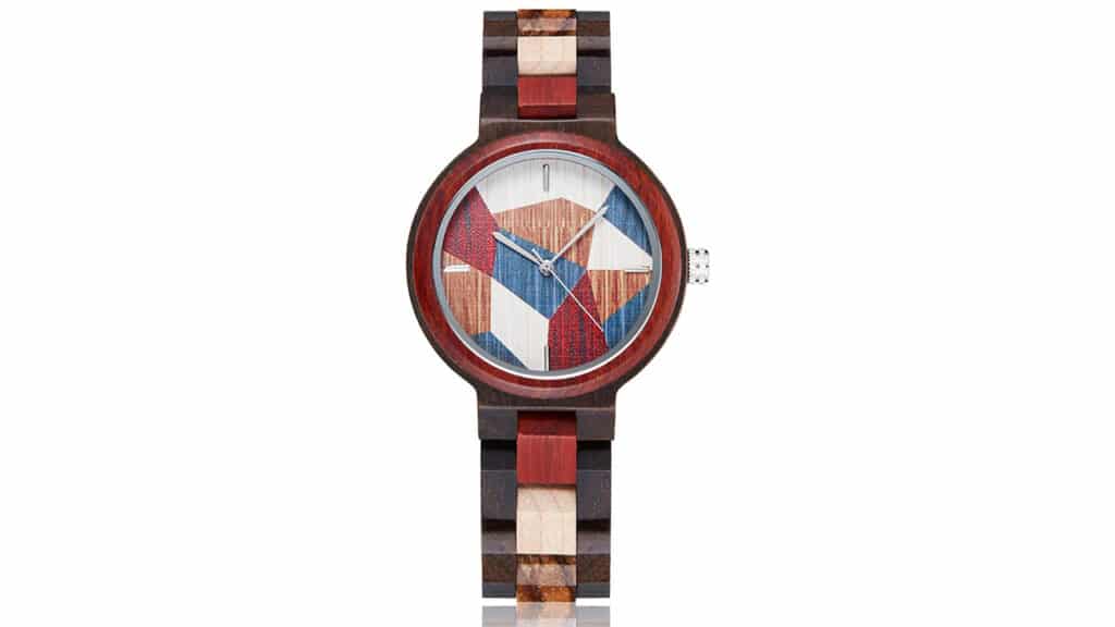 Orologio Donna Legno Colorato con Quadrante Multicolore