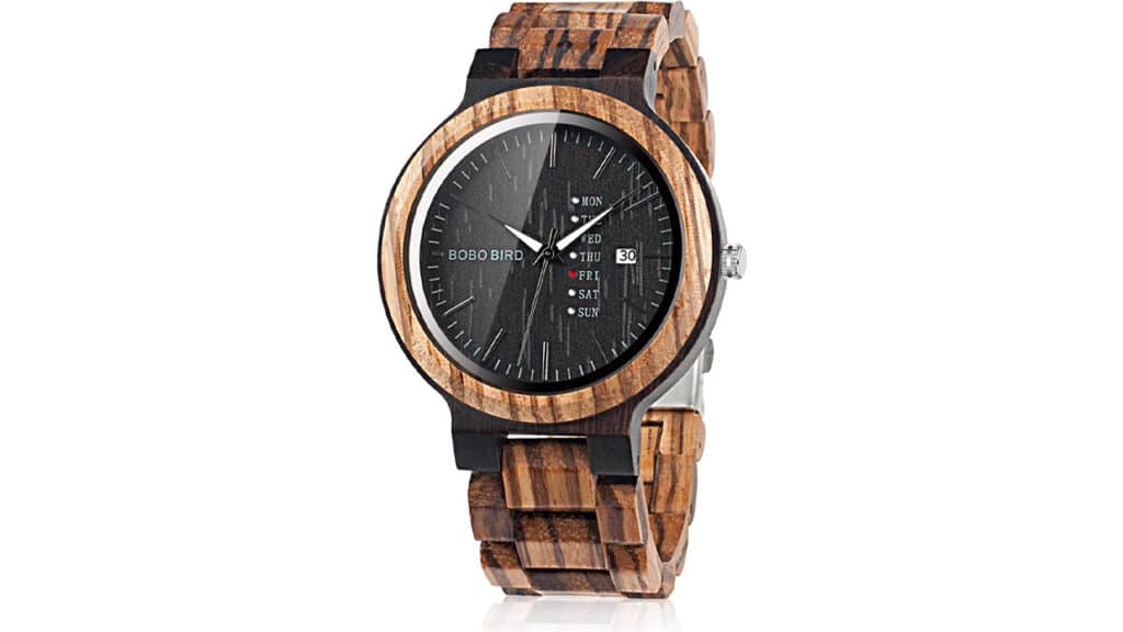 Orologio in legno di bambù naturale al 100%