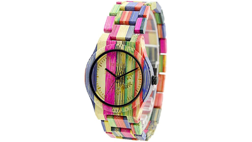 Orologio da polso Casual in Legno da Donna Colore Misto